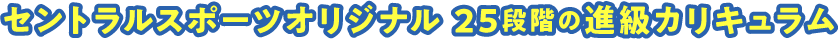 セントラルスポーツオリジナル 25段階の進級カリキュラム