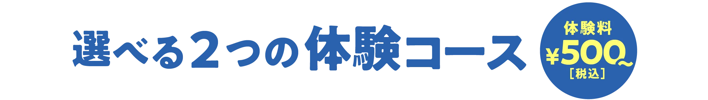 選べる２つの体験コース